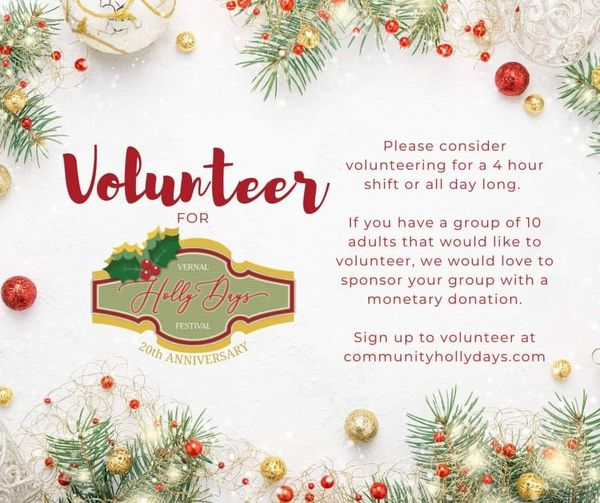 2023 Vernal Holly Days Festival Needing Volunteers | Basin Now