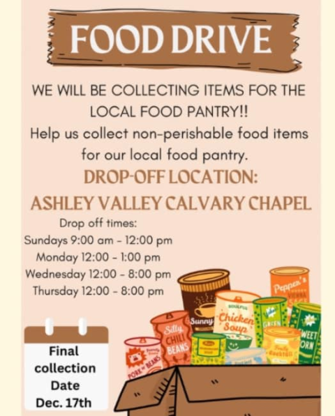 Ashley Valley Calvary Chapel Holding Food Drive | Basin Now