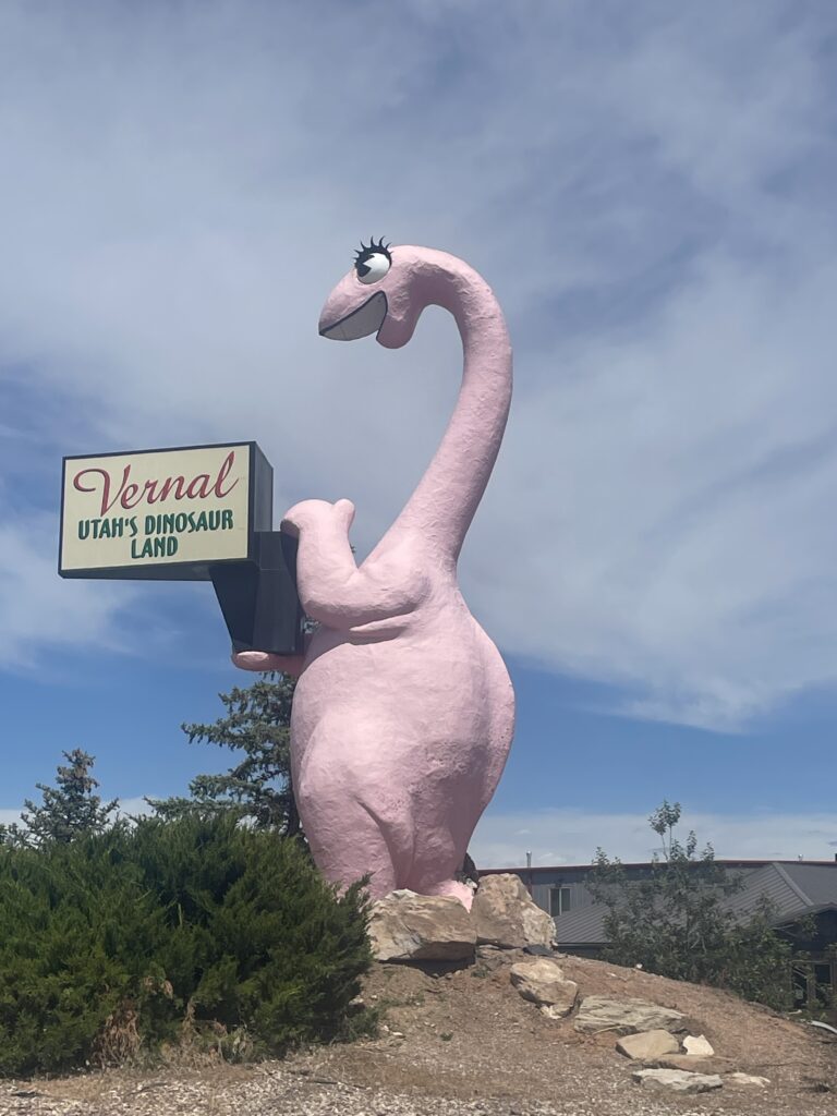 Dinah The Pink Dinosaur Missing Tail After Being Hit By Vehicle Basin Now