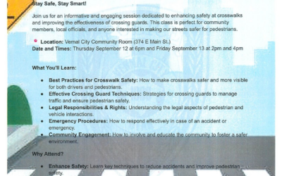 Vernal PD Offers Crosswalk & Crossing Guard Safety Public Information Class