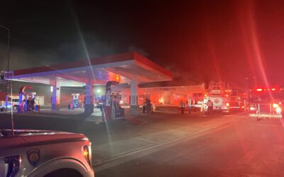 Fire at the Exxon station